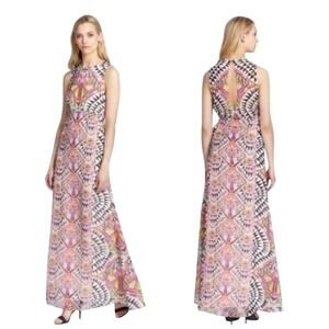 Mara Hoffman Women’s multicolor maxi dress, back keyhole, empire waist, 0